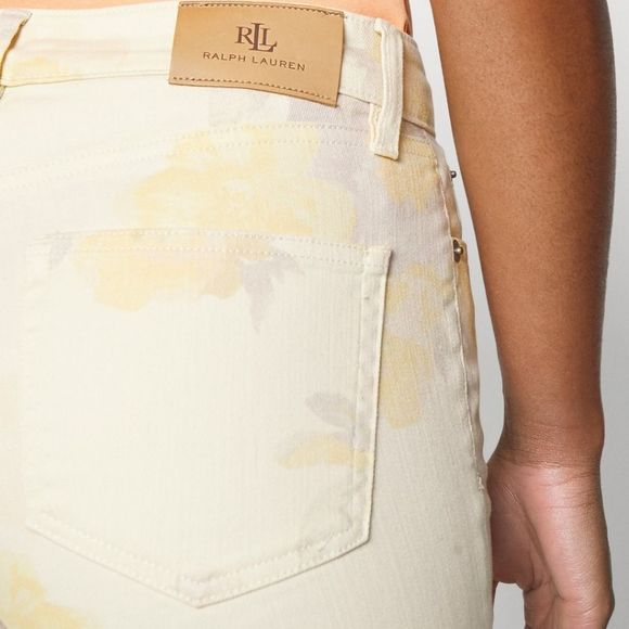 NWT Ralph Lauren floral high rise skinny jeans. Sizes 4 14 18 - Picture 2 of 8